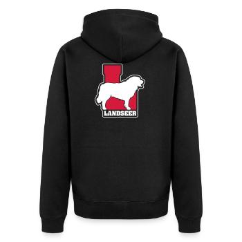 LANDSEER L - Veste à capuche bio Premium Unisexe - noir - Dos - Nico (187cm)