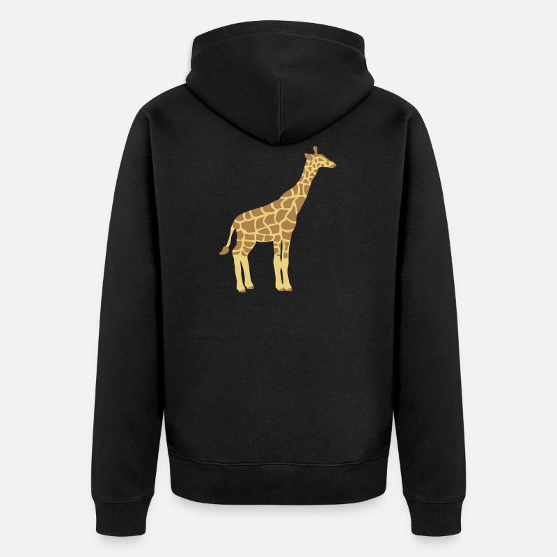 Girafe pour les enfants - Veste à capuche bio Premium Unisexe - noir