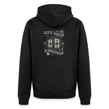 SOUND SYSTEM - T-shirt DJ drôle de cadeau - Veste à capuche bio Premium Unisexe - noir - Dos - Nico (187cm)