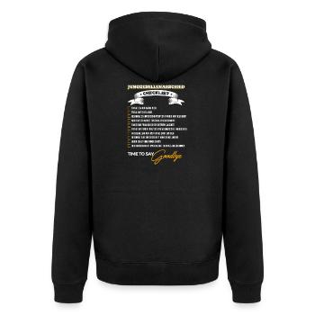 Junggesellenabschied Checklist - Unisex Premium Bio Zip Hoodie - Schwarz - Hinten - Nico (187cm)