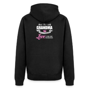 Cette grand-mère a l'amour - Veste à capuche bio Premium Unisexe - noir - Dos - Nico (187cm)