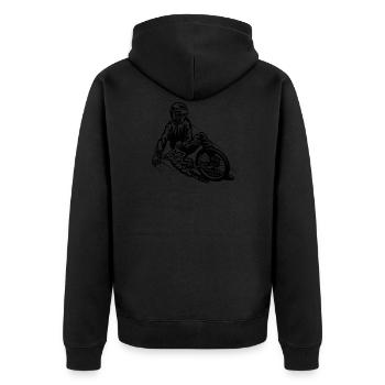 BMX / Mountain Biker 03_schwarz - Veste à capuche bio Premium Unisexe - noir - Dos - Nico (187cm)
