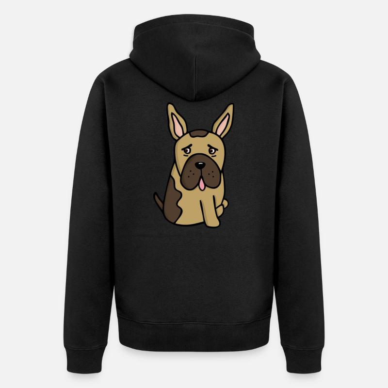 Français Buldog - bouledogue français - Veste à capuche bio Premium Unisexe - noir
