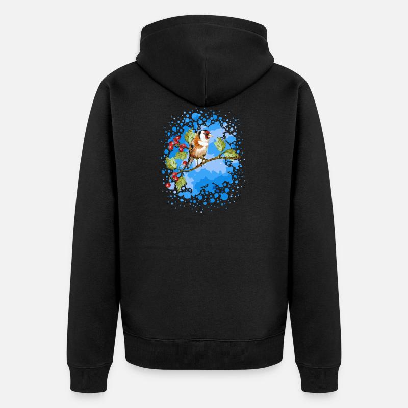 Vogel - Unisex Premium Bio Zip Hoodie - Schwarz