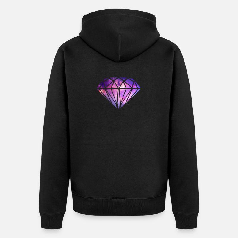 diamant diamant - Veste à capuche bio Premium Unisexe - noir
