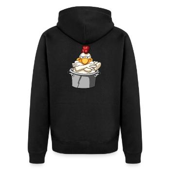 Poulet coq de volaille - Veste à capuche bio Premium Unisexe - noir - Dos - Nico (187cm)