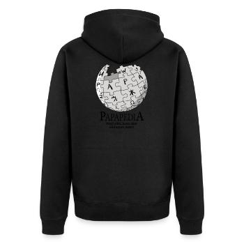 Papapedia wikpedia papa papa cadeau nouveau papa - Veste à capuche bio Premium Unisexe - noir - Dos - Nico (187cm)