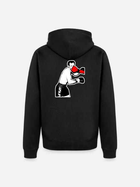 Boxer direct hit - Unisex Premium Organic Zip Hoodie - black