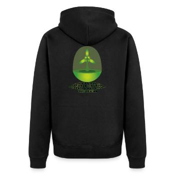 Préserver notre vert - Protection du climat - Veste à capuche bio Premium Unisexe - noir - Dos - Nico (187cm)