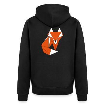 renard - Veste à capuche bio Premium Unisexe - noir - Dos - Nico (187cm)