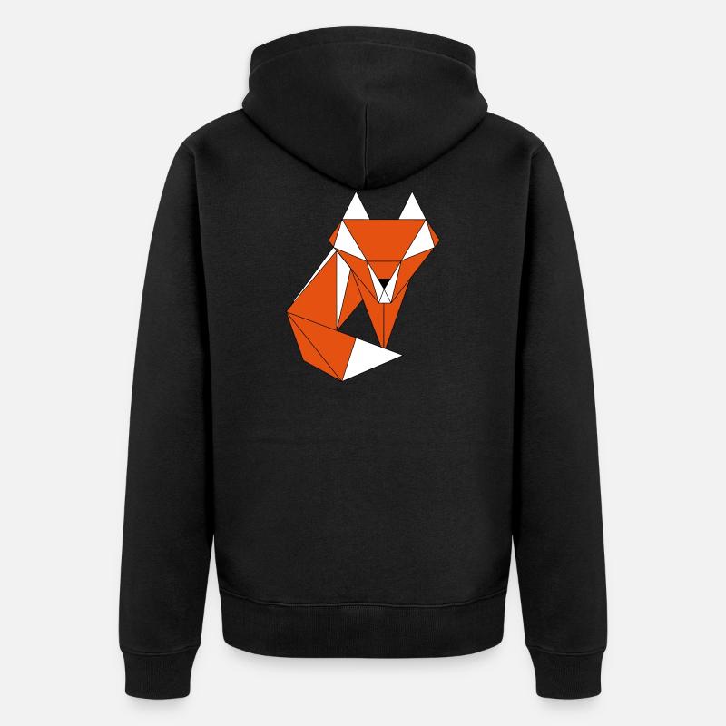 renard - Veste à capuche bio Premium Unisexe - noir