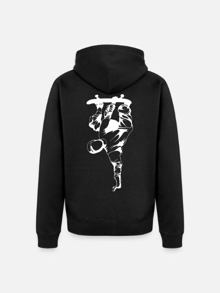 Skate skateboard - Unisex Premium Organic Zip Hoodie - black