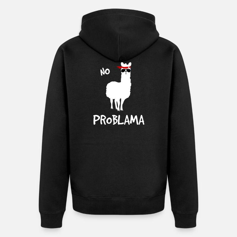 Pas de problème blanc - Veste à capuche bio Premium Unisexe - noir