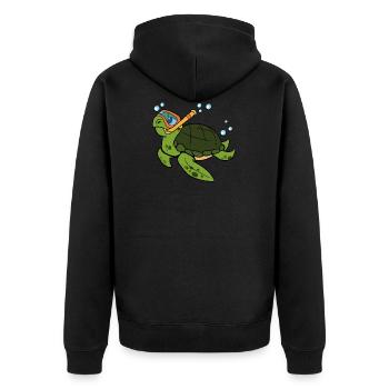 tortue - Veste à capuche bio Premium Unisexe - noir - Dos - Nico (187cm)