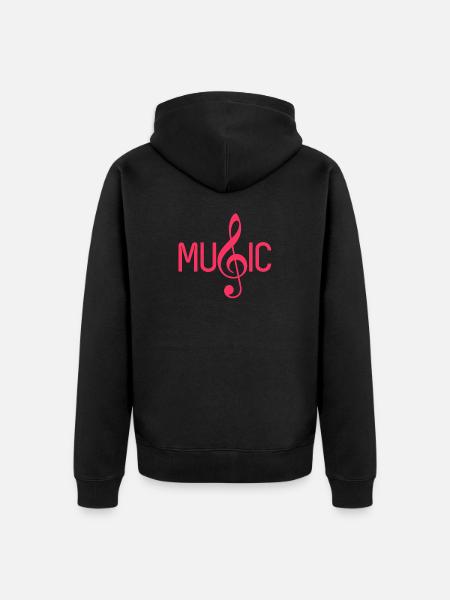 Music ... Music - Unisex Premium Organic Zip Hoodie - black
