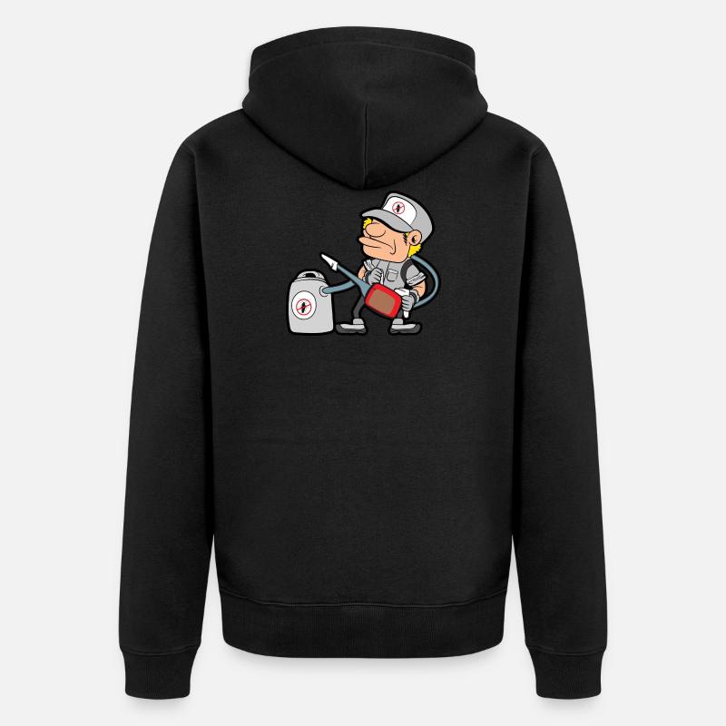 Schädlingsbekämpfer - Unisex Premium Bio Zip Hoodie - Schwarz