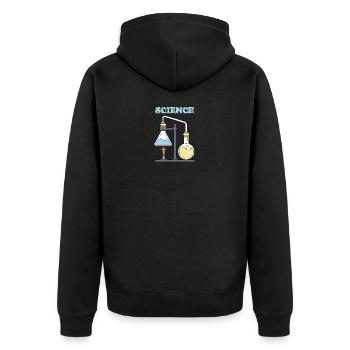 Stand back i am going to try Science - Unisex Premium Organic Zip Hoodie - black - Back - Nico (187cm)