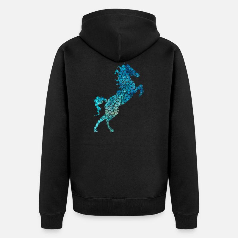 cheval - Veste à capuche bio Premium Unisexe - noir