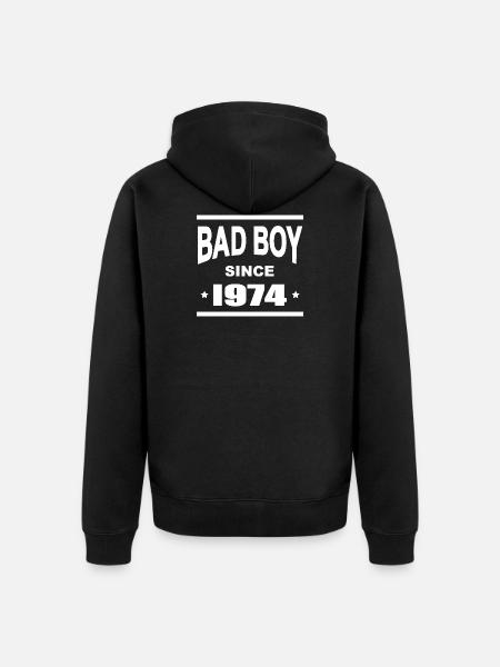 Bad boy since 1974 - Unisex Premium Organic Zip Hoodie - black
