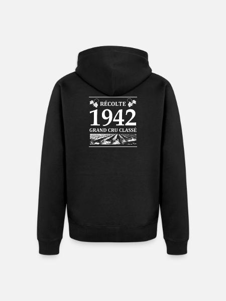 Récolte 1942 - Veste à capuche bio Premium Unisexe - noir