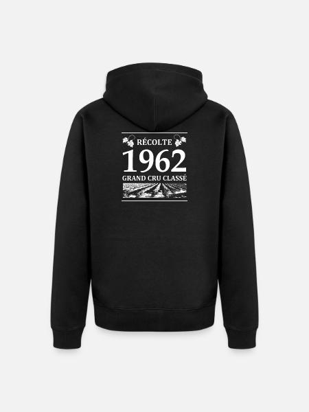 Récolte 1962 - Veste à capuche bio Premium Unisexe - noir