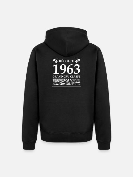 Récolte 1963 - Veste à capuche bio Premium Unisexe - noir