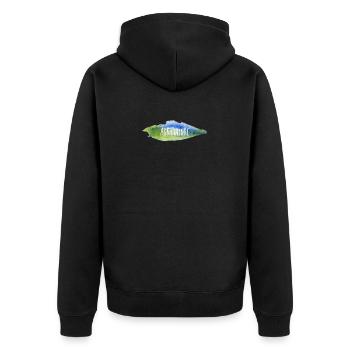 Agriculture paint - agriculture painting - Unisex Premium Organic Zip Hoodie - black - Back - Nico (187cm)