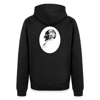 Goethe - Veste à capuche bio Premium Unisexe - noir - Dos - Nico (187cm)