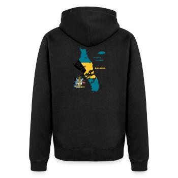 Summer Islands Bahamas Atlantik Urlaub Sonne - Unisex Premium Bio Zip Hoodie - Schwarz - Hinten - Nico (187cm)