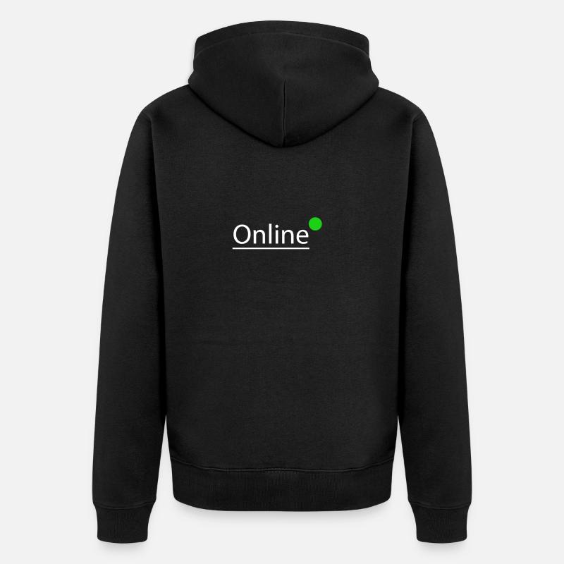 Internet - Unisex Premium Bio Zip Hoodie - Schwarz