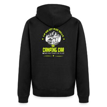 CAMPING CAR - Veste à capuche bio Premium Unisexe - noir - Dos - Nico (187cm)