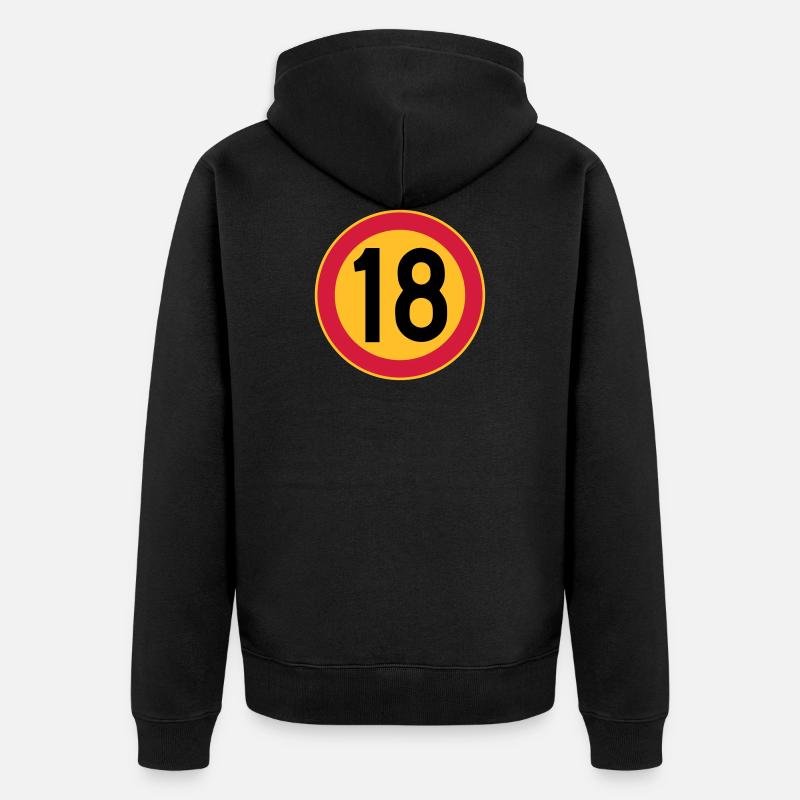 18 limite de vitesse - Veste à capuche bio Premium Unisexe - noir
