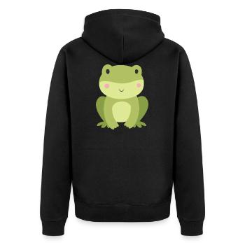 grenouille - Veste à capuche bio Premium Unisexe - noir - Dos - Nico (187cm)
