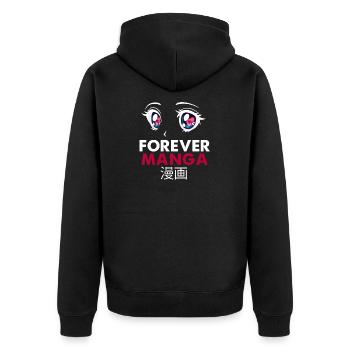 Forever Manga - Veste à capuche bio Premium Unisexe - noir - Dos - Nico (187cm)
