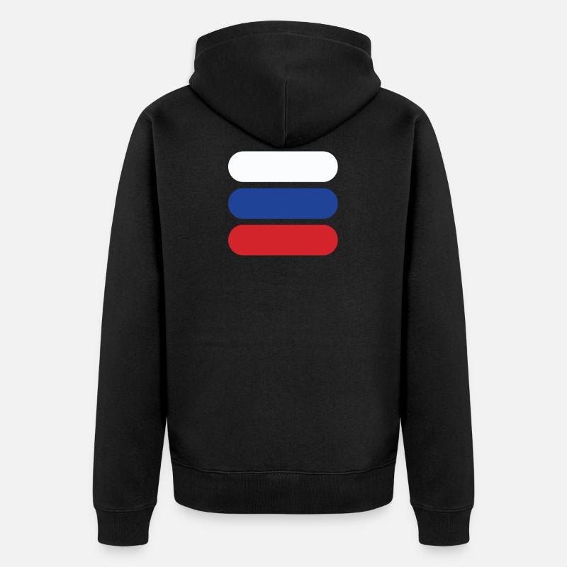 Drapeau de la russie - Veste à capuche bio Premium Unisexe - noir