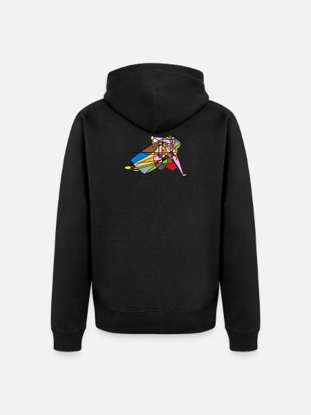 nice - Unisex Premium Organic Zip Hoodie - black