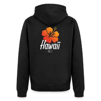 Hawaii vibes - Veste à capuche bio Premium Unisexe - noir - Dos - Nico (187cm)