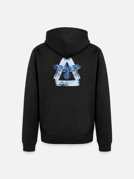 eagle e 206 - Unisex Premium Organic Zip Hoodie - black