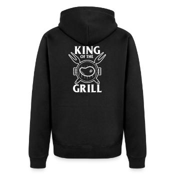 Saison des barbecues Chef Grill Master Smoker - Veste à capuche bio Premium Unisexe - noir - Dos - Nico (187cm)