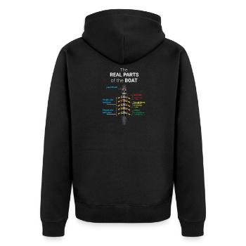 Rowing types team sport - Unisex Premium Organic Zip Hoodie - black - Back - Nico (187cm)