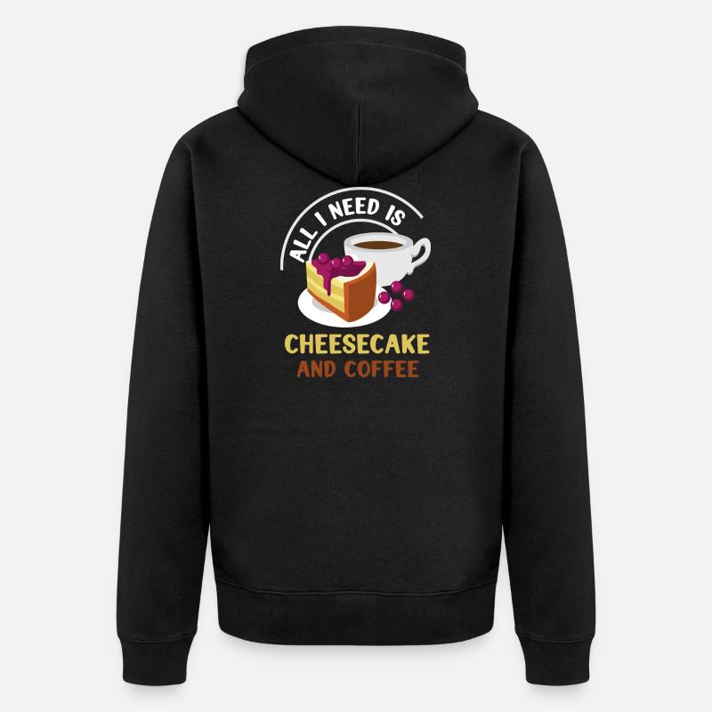 Cheeseca et café - Veste à capuche bio Premium Unisexe - noir
