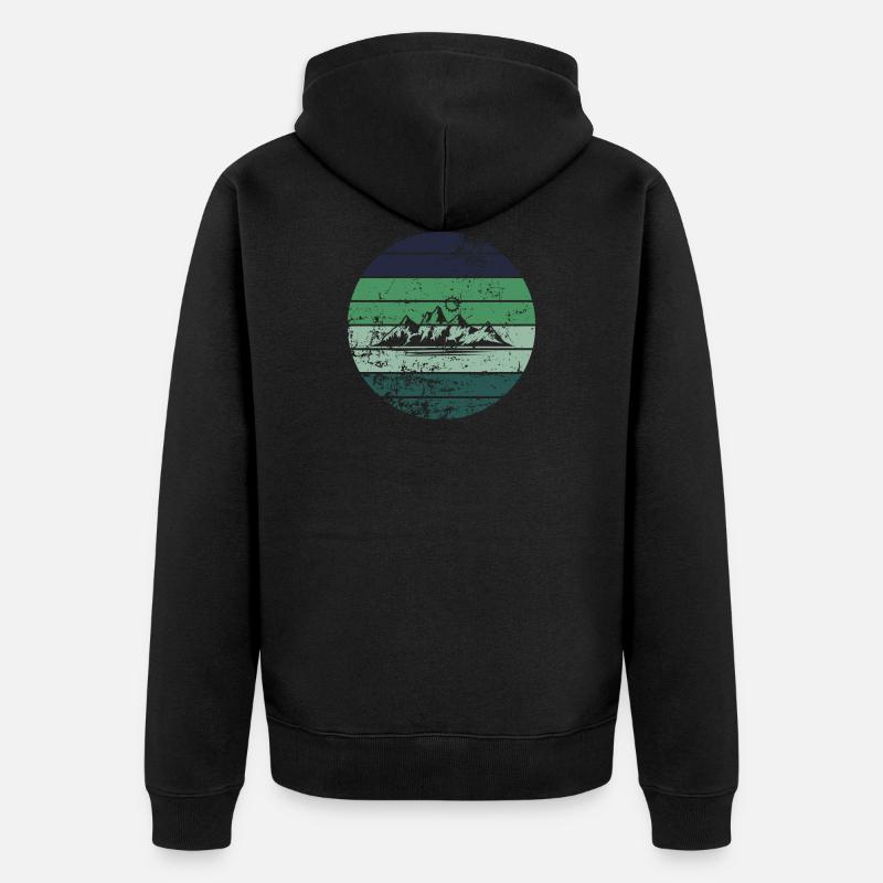 Berg - Unisex Premium Bio Zip Hoodie - Schwarz