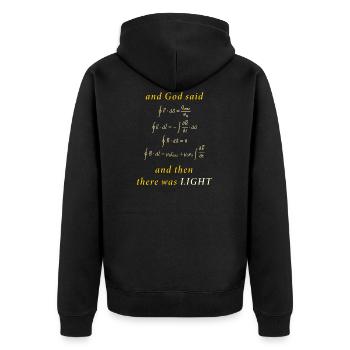 L’école de mathématiques de God light cadeau - Veste à capuche bio Premium Unisexe - noir - Dos - Nico (187cm)