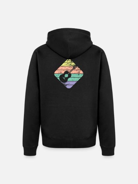 Ukulele - Unisex Premium Organic Zip Hoodie - black