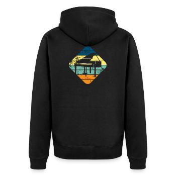 Piano - Veste à capuche bio Premium Unisexe - noir - Dos - Nico (187cm)