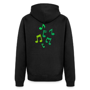 Notes de musique - Veste à capuche bio Premium Unisexe - noir - Dos - Nico (187cm)