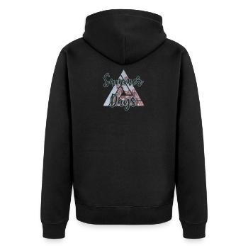 Été - Veste à capuche bio Premium Unisexe - noir - Dos - Nico (187cm)