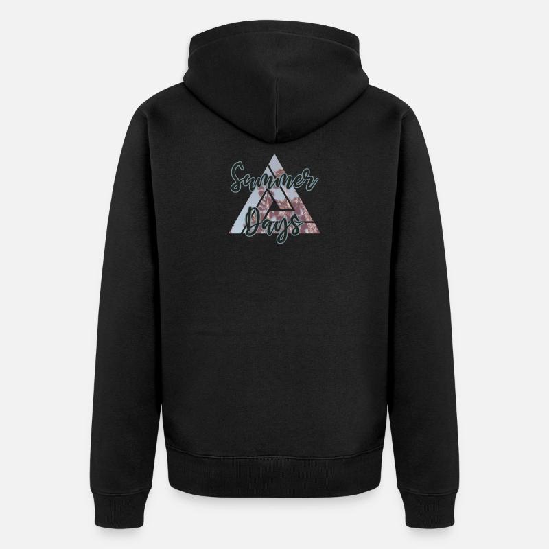 Sommer - Unisex Premium Bio Zip Hoodie - Schwarz