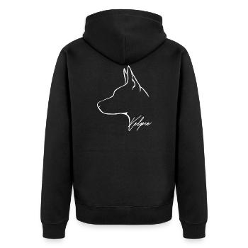 KELPIE Profil Chien Chien Chien de troupeau Wilsigns - Veste à capuche bio Premium Unisexe - noir - Dos - Nico (187cm)
