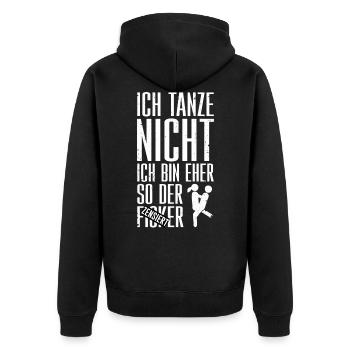 Party Tanzen Mallorca Humor Lustiger Spruch - Unisex Premium Bio Zip Hoodie - Schwarz - Hinten - Nico (187cm)